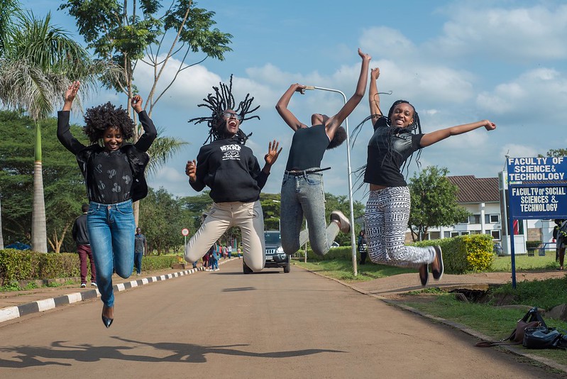 Students at a university in Kenya