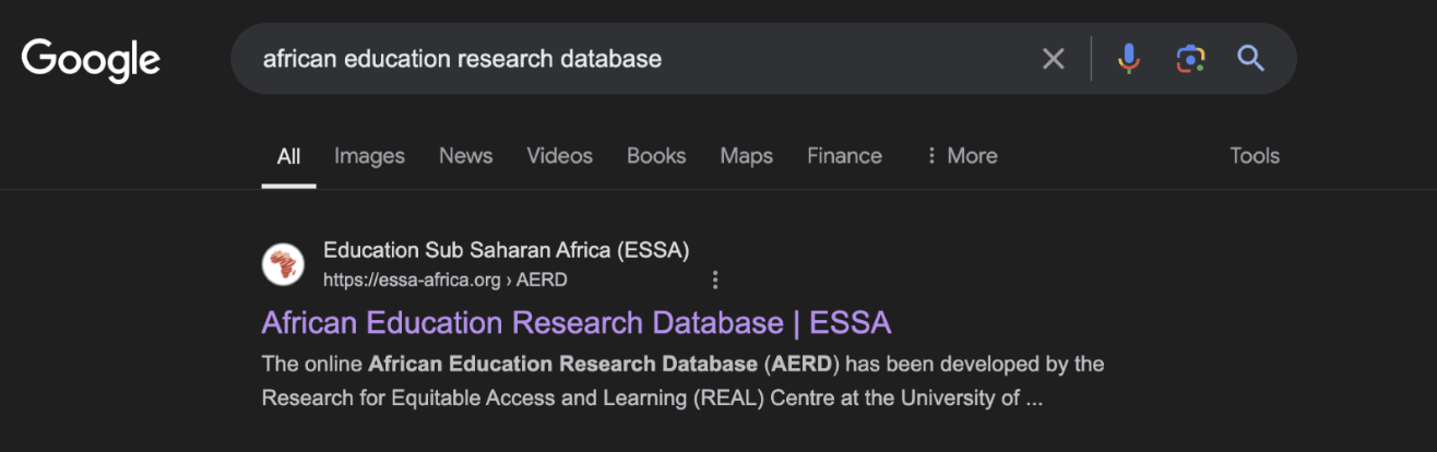 A Guide to the African Education Research Database